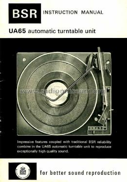 Automatic Turntable Unit UA 65; BSR Monarch; Great (ID = 1483158) R-Player