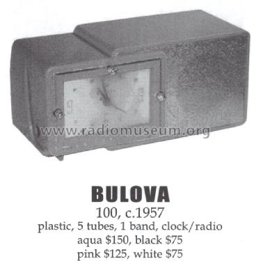 Clock Radio 100; Bulova Watch Corp.; (ID = 1395864) Radio