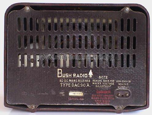 DAC 90 A; Bush Radio; London (ID = 103254) Radio