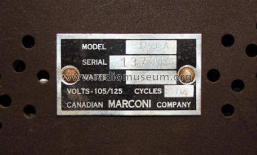 180A; Canadian Marconi Co. (ID = 2069592) Radio