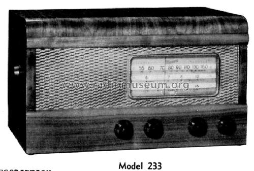Battery Model 233; Canadian Marconi Co. (ID = 1188443) Radio