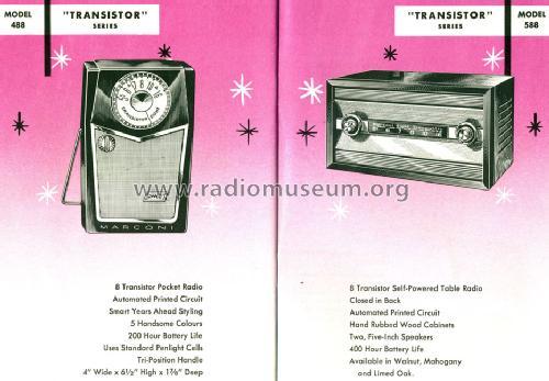 Marconi Eight Transistors 488 ; Canadian Marconi Co. (ID = 1532204) Radio