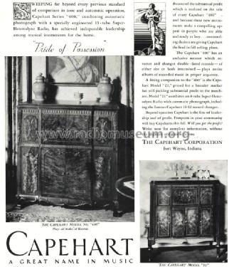 21 with changer '10-12' ; Capehart Corp.; Fort (ID = 1298001) Radio