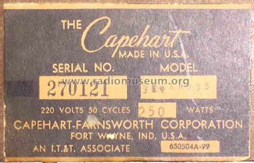 319AM Ch=CX33; Capehart Corp.; Fort (ID = 2042142) Television
