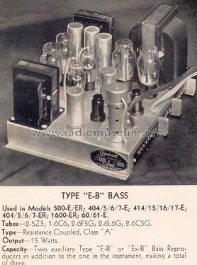 500-E & 500-ER Empire Ch= W-890 + amp W-891, W-892; 16-E; Capehart Corp.; Fort (ID = 1384183) Radio