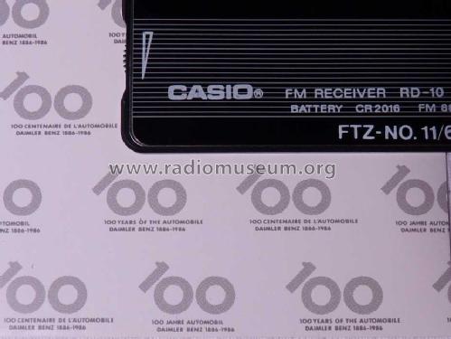 FM Card Radio RD-10; CASIO Computer Co., (ID = 797551) Radio
