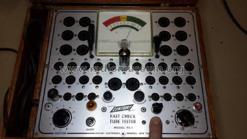 Fast Check Tube Tester FC-1; Century Electronics (ID = 1799859) Equipment