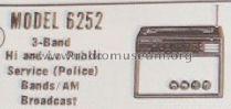 Public Service Police Bands 6252A; Channel Master Corp. (ID = 670365) Radio