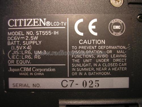 Pocket LCD Colour TV ST555-1H; Citizen Electronics (ID = 2092866) Television