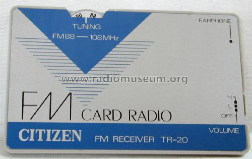 FM Card Radio TR-20; Citizen Electronics (ID = 779102) Radio