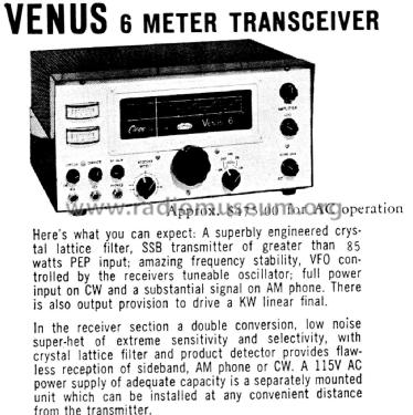 Venus 6; Clegg Laboratories; (ID = 2081979) Amat TRX