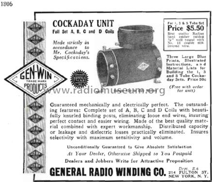 Cockaday Coil ; General Radio (ID = 1542569) Radio part