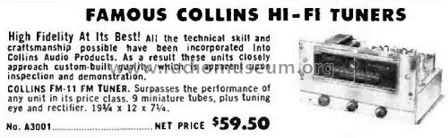 FM Tuner Kit FM-11; Collins Audio (ID = 1797755) Kit