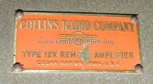 Remote Amplifier 12X; Collins Radio (ID = 2918697) Ampl/Mixer