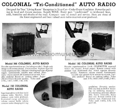 164 ; Colonial Radio Co.; (ID = 1578200) Car Radio