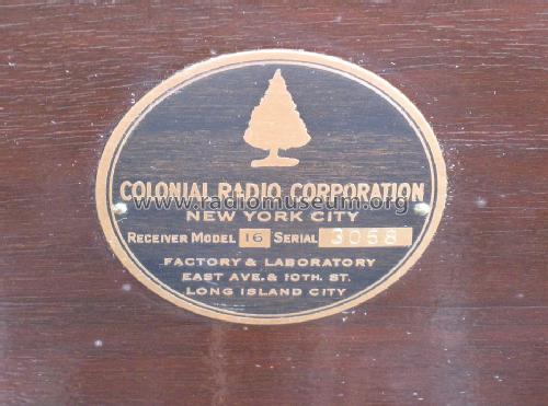 16-6; Colonial Radio Co.; (ID = 1562858) Radio