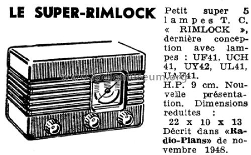Super Rimlock ; Comptoir MB (ID = 543248) Radio