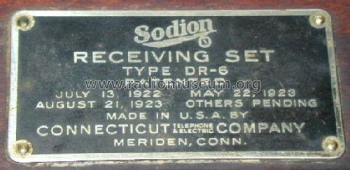 Connecticut Receiver Sodion DR6 + D11-1; Connecticut (ID = 504747) Radio