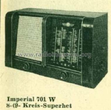 Imperial J 701W; Continental-Rundfunk (ID = 514240) Radio