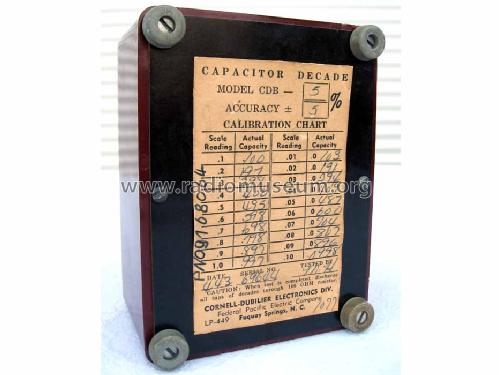 Decade Capacitor CDB-5; Cornell-Dubilier (ID = 446834) Equipment