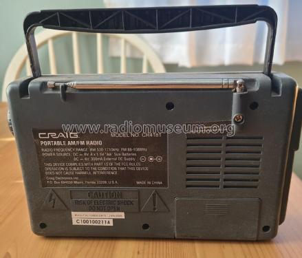 Portable AM/FM Radio CR-4181; Craig Panorama Inc.; (ID = 2827711) Radio