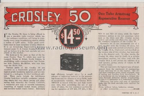 50 ; Crosley Radio Corp.; (ID = 2407318) Radio