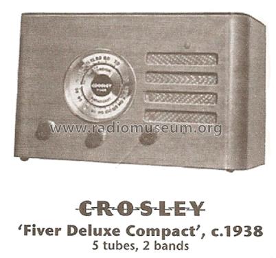 517 Fiver DeLuxe Compact ; Crosley Radio Corp.; (ID = 1822145) Radio