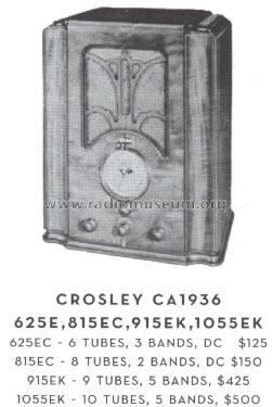 625EC 'Battery 6' ; Crosley Radio Corp.; (ID = 1600126) Radio