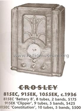 815EC 'Battery 8' ; Crosley Radio Corp.; (ID = 1822003) Radio
