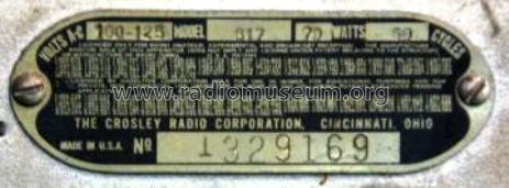 817 Super 8 ; Crosley Radio Corp.; (ID = 128442) Radio