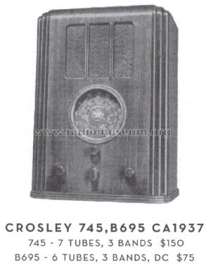 B695 Ch= 636; Crosley Radio Corp.; (ID = 1596350) Radio