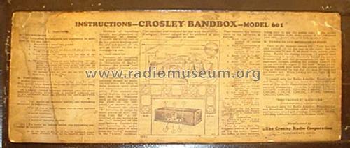 Bandbox 601; Crosley Radio Corp.; (ID = 302002) Radio