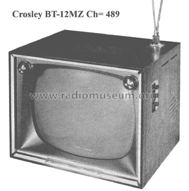BT-12MZ Ch= 489; Crosley Radio Corp.; (ID = 1862808) Television