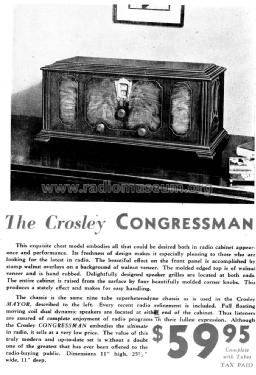 146-1 'Congressman' Ch= 146-1; Crosley Radio Corp.; (ID = 1591593) Radio