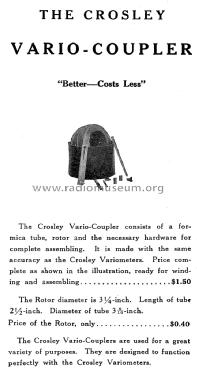 Early 1922 Crosley Radio Products Catalog ; Crosley Radio Corp.; (ID = 1154974) Paper
