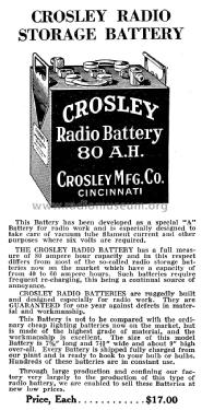 Early 1922 Crosley Radio Products Catalog ; Crosley Radio Corp.; (ID = 1154988) Paper