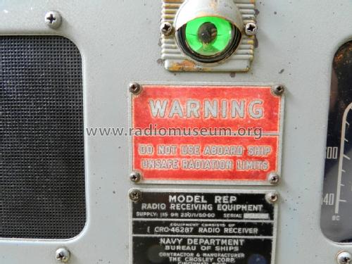 REP Navy 'Morale Builder' Receiver CRO-46287 Contract N5sx-5937; Crosley Radio Corp.; (ID = 2659887) Radio