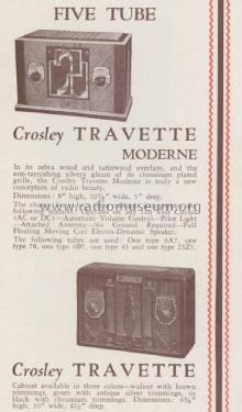 Travette Moderne Ch= 182; Crosley Radio Corp.; (ID = 1143865) Radio