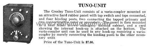 TUNO-UNIT ; Crosley Radio Corp.; (ID = 1173025) mod-pre26