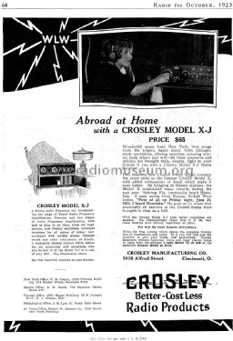 XJ ; Crosley Radio Corp.; (ID = 1184121) Radio