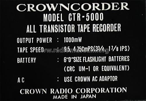 Auto Level CTR-5000; Crown Radio Corp.; (ID = 2249970) Reg-Riprod