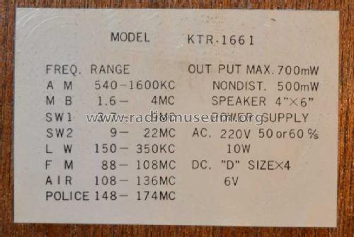 8-Band Empfänger KTR-1661; CTR-Elektronik, (ID = 1712605) Radio