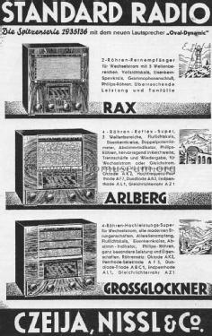 Standard RAX V-32152 Rax; Czeija, Nissl & Co., (ID = 1527192) Radio