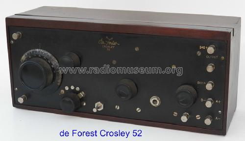 52 ; De Forest DeForest (ID = 1526696) Radio