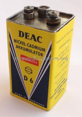 Nickel-Cadmium-Akkumulator D6; DEAC, Deutsche (ID = 2568556) Power-S