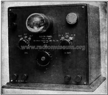 Audion - Ultra Audion Panel P-500; DeForest Radio (ID = 2429570) mod-pre26