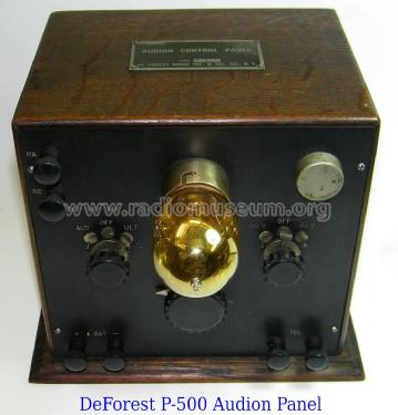 Audion-Ultraudion Detector Panel Type P-500; DeForest Radio (ID = 1986081) mod-pre26