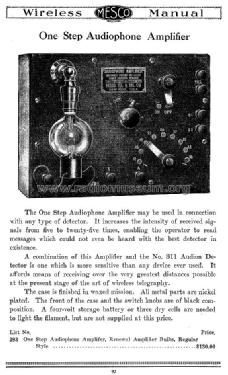 One Step Audiophone Amplifier PJ-1; DeForest Radio (ID = 998201) Ampl/Mixer