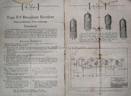 F-5-BW; DeForest Radio (ID = 950299) Radio