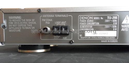 Precision Audio Component / AM-FM Stereo Tuner TU-255; Denon Marke / brand (ID = 1532342) Radio